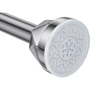 Shower Curtain Rod, No Drill Shower Rod Tension, Never Rust Anti-Slip Shower Curtain Rod for Bathroom Window, Adjustable Tension Shower Curtain Rod